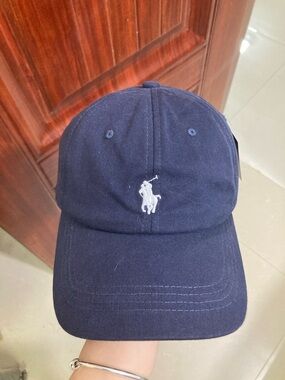 Ralph Lauren Navy Cap with White Polo Emblem